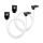 Kabel komputerowy CORSAIR Premium 30cm sleeved 2szt (kątowe) Białe